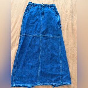 Madewell Blue Denim Maxi Skirt ( size 25)